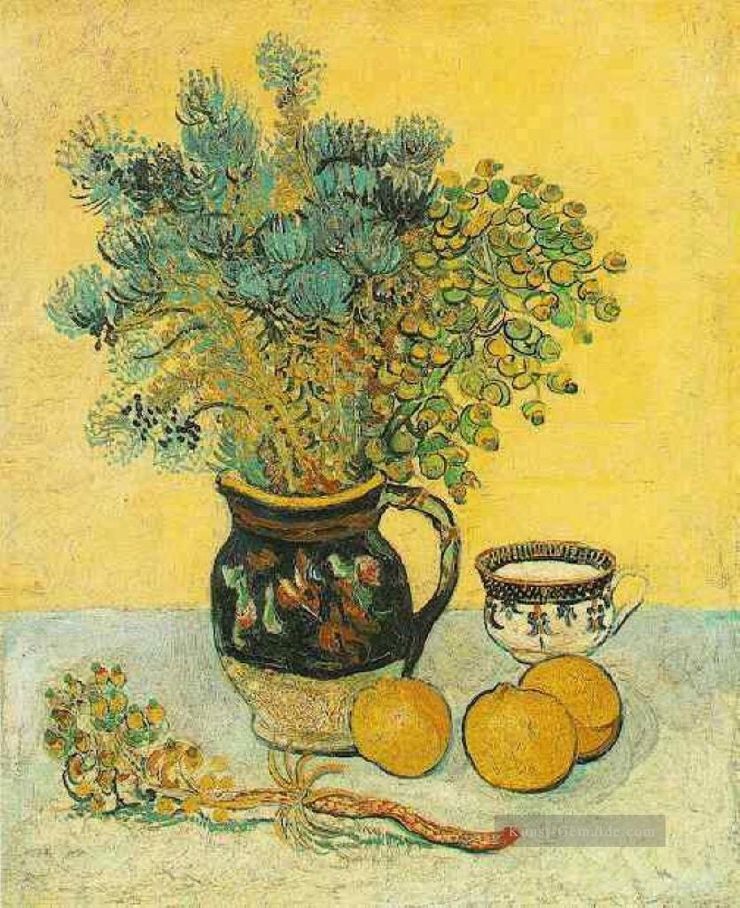 Stillleben Majolika Krug mit Wildblumen Vincent van Gogh Ölgemälde